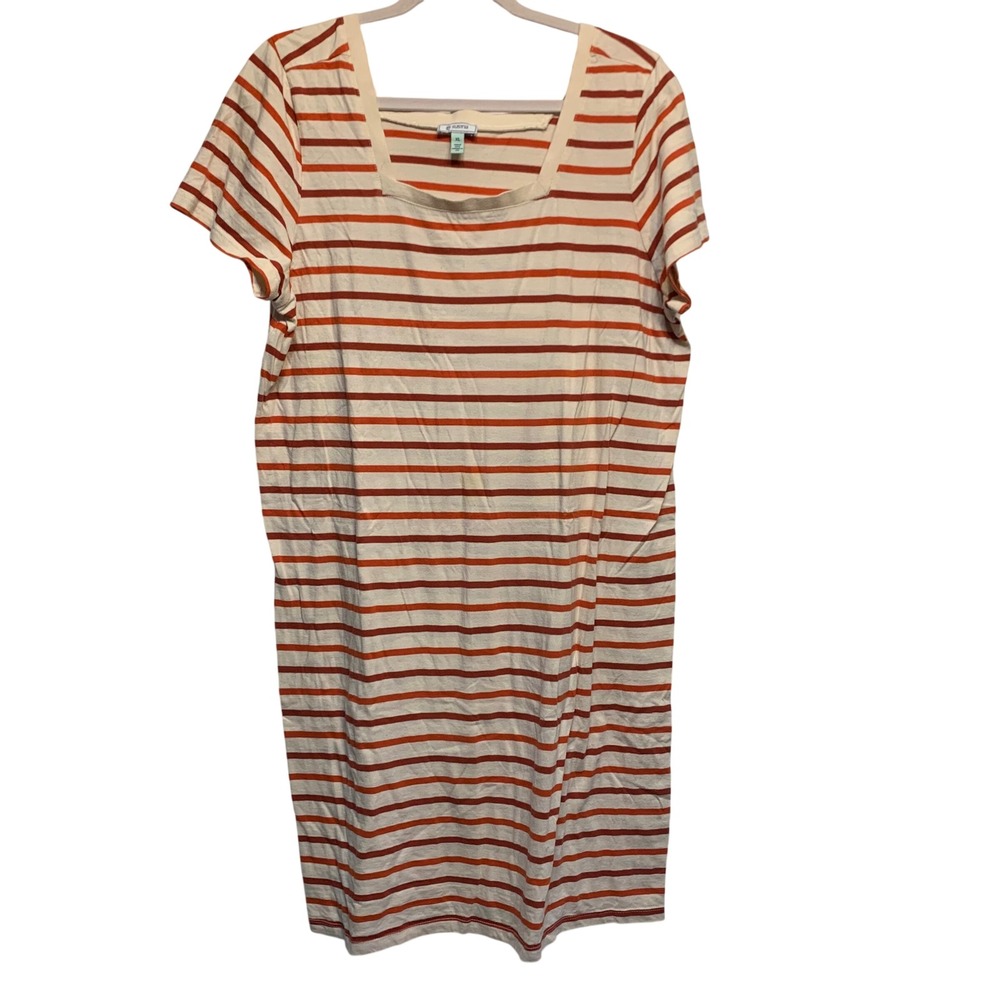 Susina T-Shirt Dress Size XL Striped Nautical Coastal Preppy Beachy Comfort